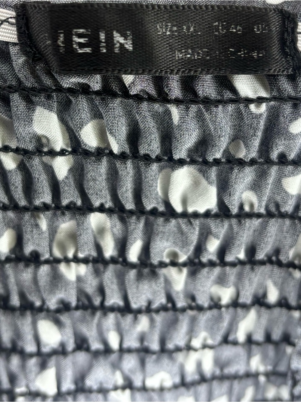 SHEIN Black Midi Dress with White Dot Print - Picture 4 of 4